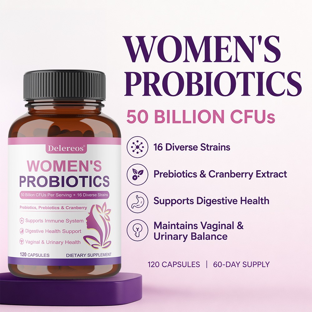 Women Probiotic Caps,50Billion CFU with Cranberry For Digestion,Immune 30~120CT