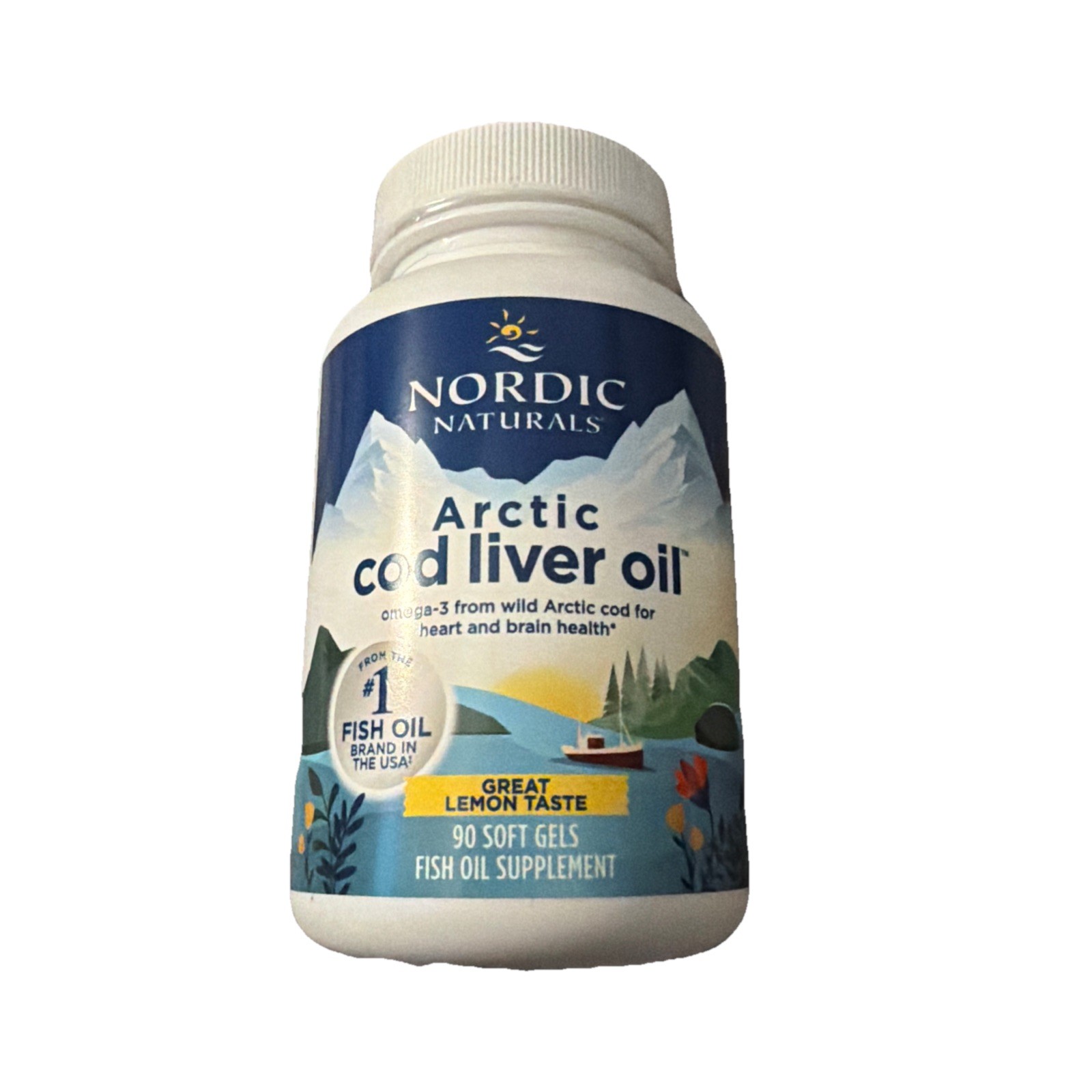 Nordic Naturals Arctic Cod Liver Oil 90 Softgels, Lemon Flavor Fish Oil Omega3