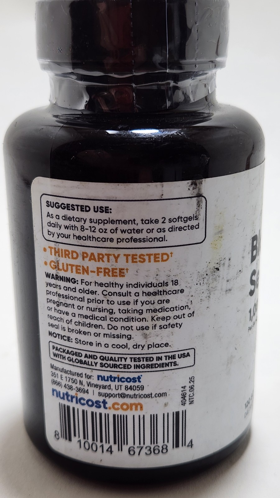 Nutricost Black Seed Oil (Cumin) – 120 Softgels, 1000mg Per Serving, 60 Servings