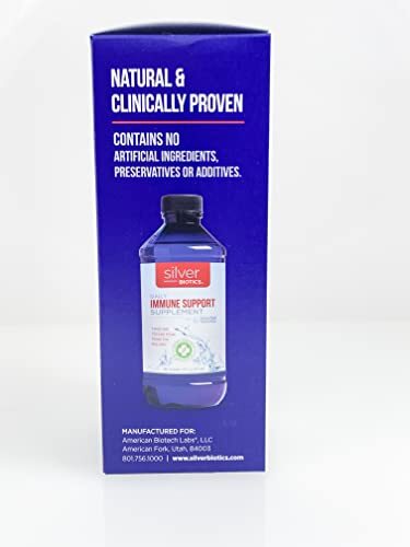 Silver Biotics Colloidal Nano SilverSol Ag₄O₄ 10 PPM Immune Support, 16 oz