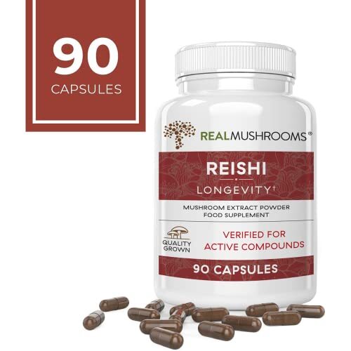 REISHI EXTRACT MUSHROOM SUPPLEMENTS Sleep and Relaxation 90Ct REAL MUSHROOMS