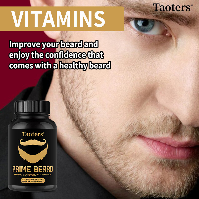 Premium Beard Growth Supplement Biotin 10,000mcg Collagen Capsules