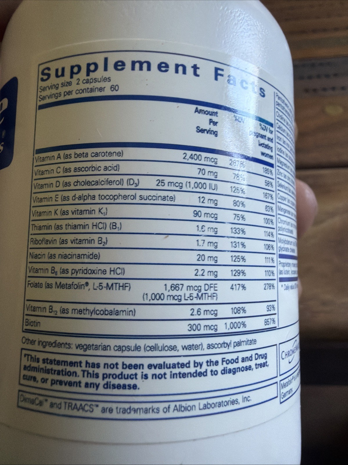 Pure Encapsulations PreNatal Nutrients, Pregnancy Support, 120ct, Exp 03/2027