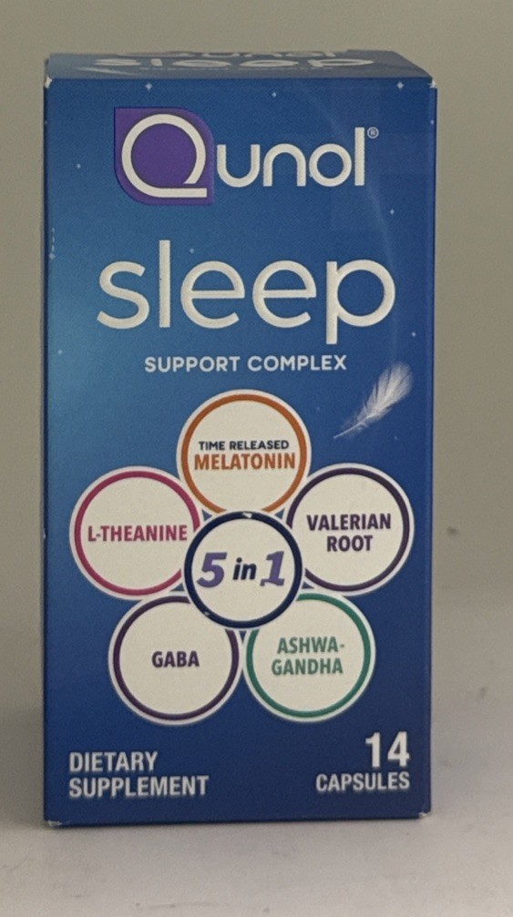 Qunol Sleep Support Complex Dietary Supplement 14 CAPSULES Exp. 1/27
