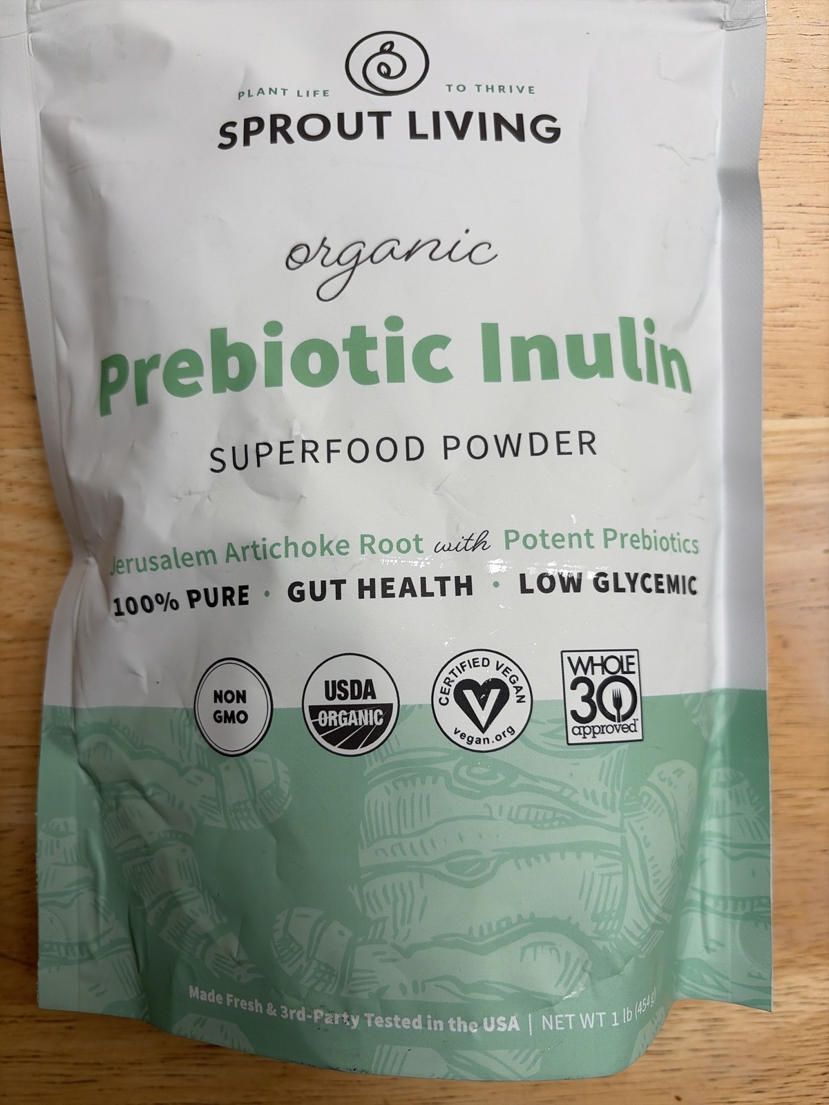 Sprout Living Organic Prebiotic Inulin Superfood Powder 1 lb Exp Dec-2026