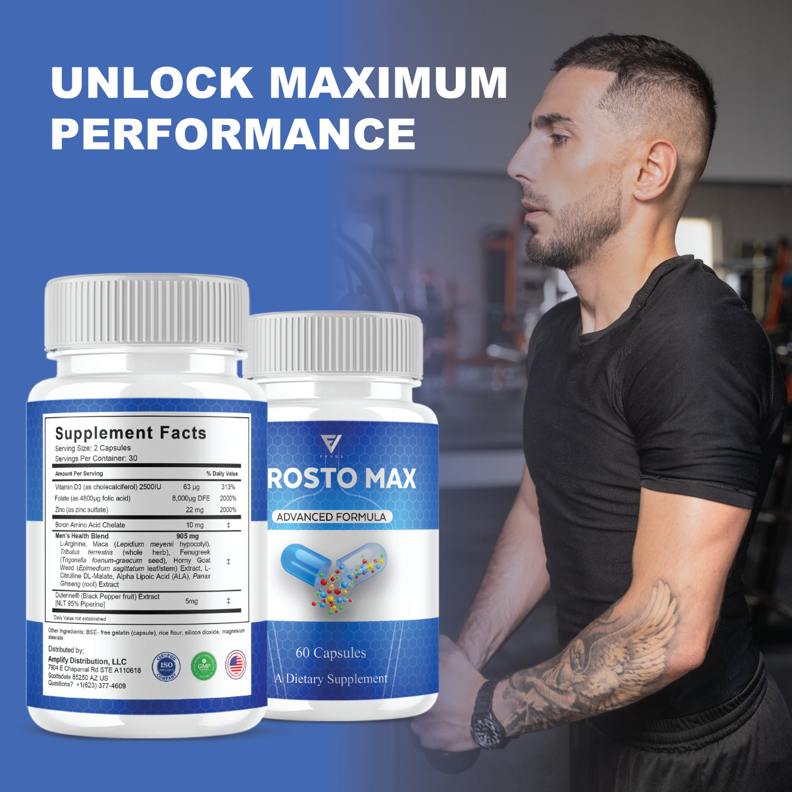 (3 Pack) Prosto Max Prostate Capsules, ProstoMax Overall Health (180 Capsules)