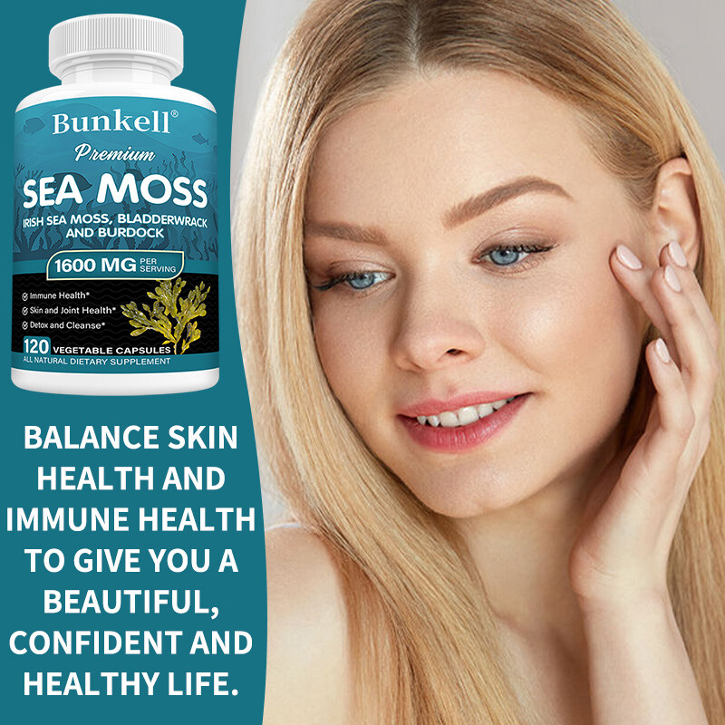 Sea Moss & Bladderwrack Mix Capsules 100% Clean & Natural Pure Vegan Caps