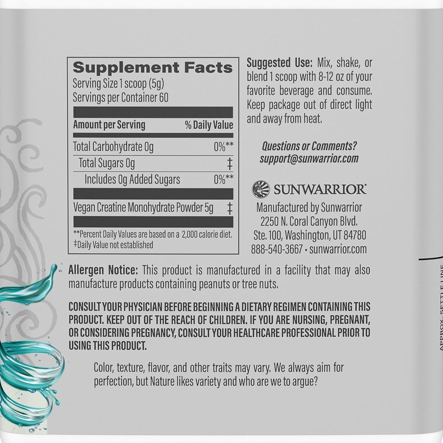 Sunwarrior – Active Creatine – Unflavored (300g)