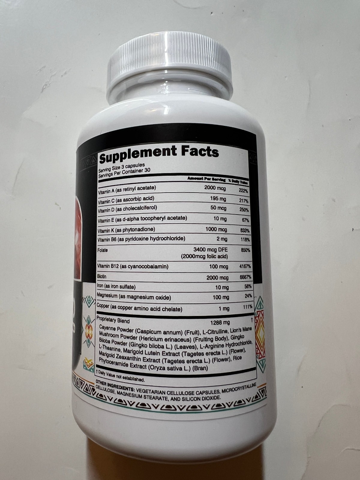Blood Flow Circulation Supplement Capsules Energy & Vascular Support 90ct