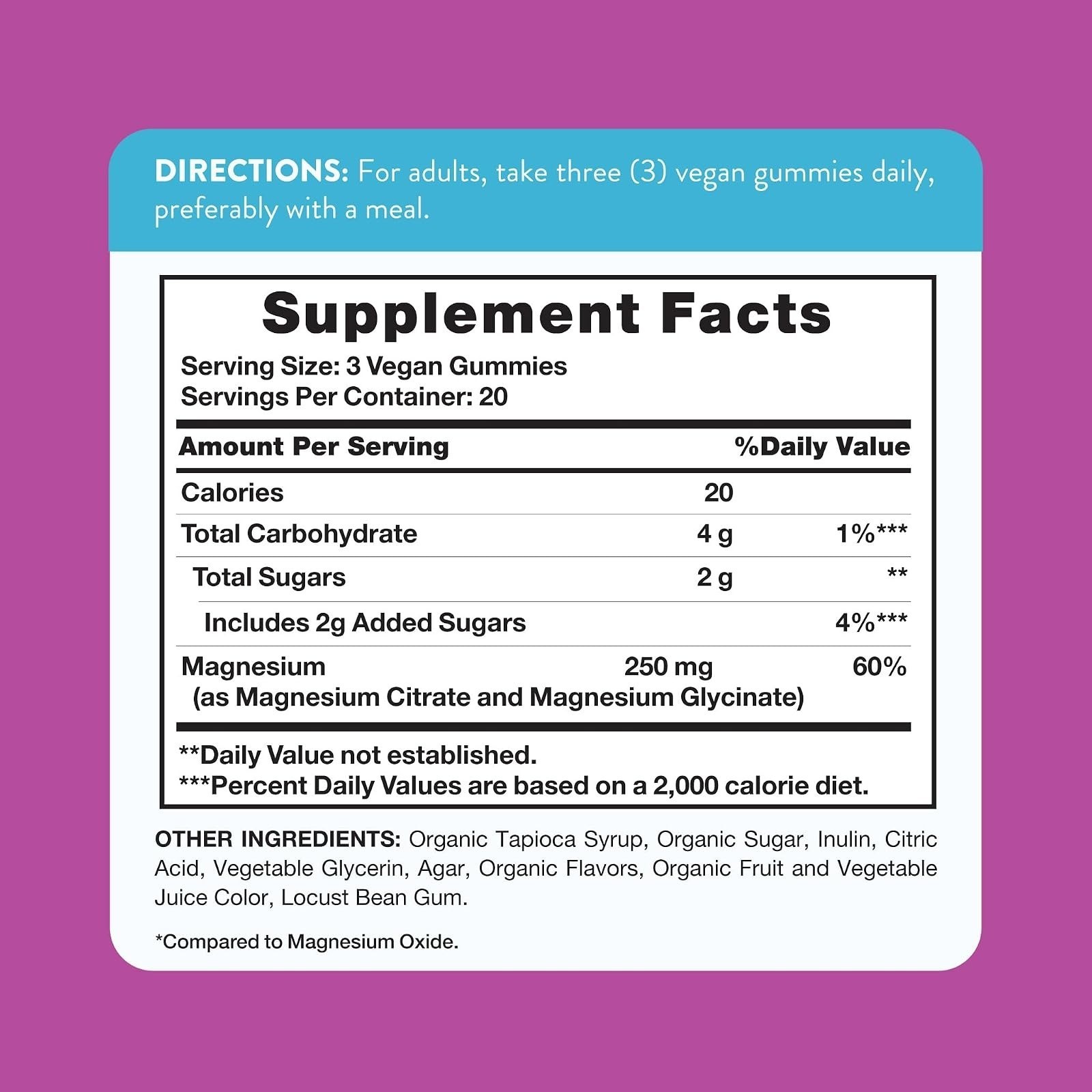 Nature’s Truth Magnesium Gummies 250mg | Vegan, Non-GMO, 60 Count