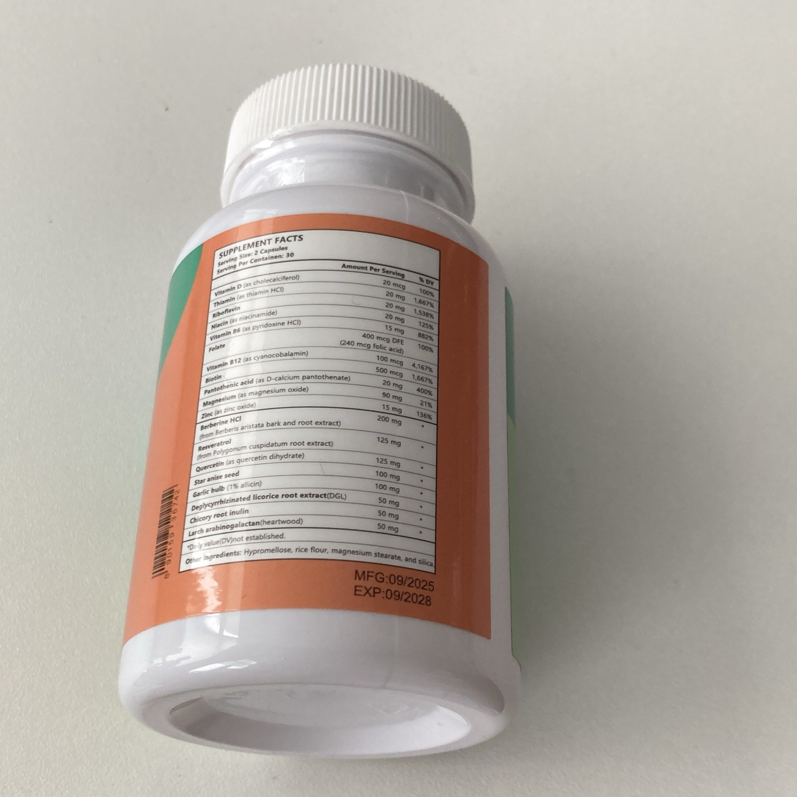 Emma Digestive Support Gas Relief Dietary Supplement Capsules 60 ct Exp 09/2028