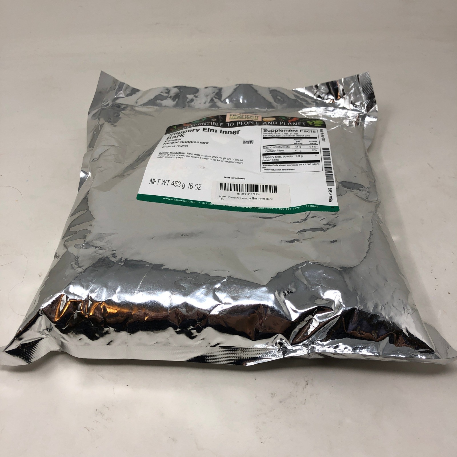 Slippery Elm Inner Bark Powder 16 oz Frontier Co-op NEW Herbal Supplement