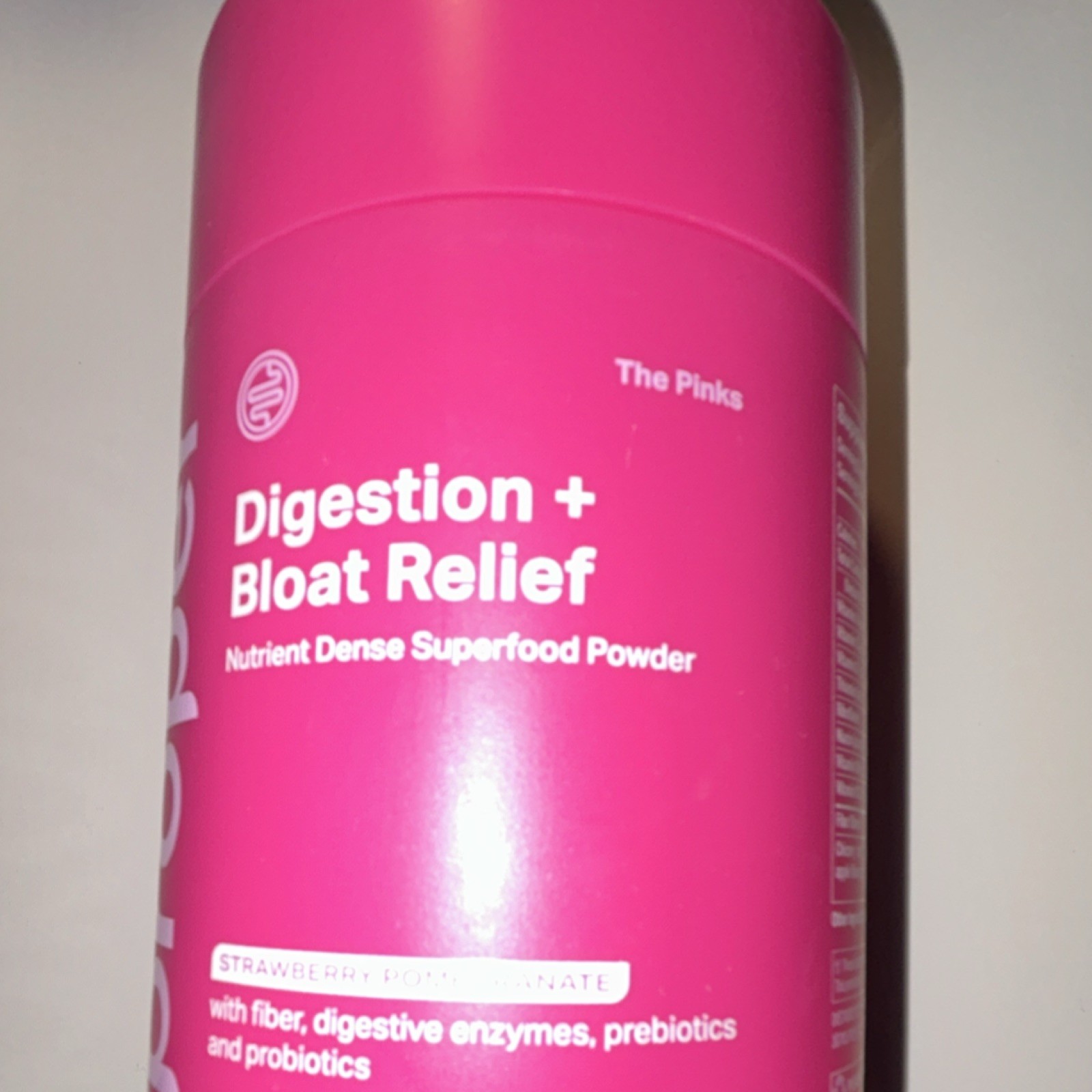 Proper Digestion Bloat Relief Superfood Powder Strawberry Pomegranate Enzymes