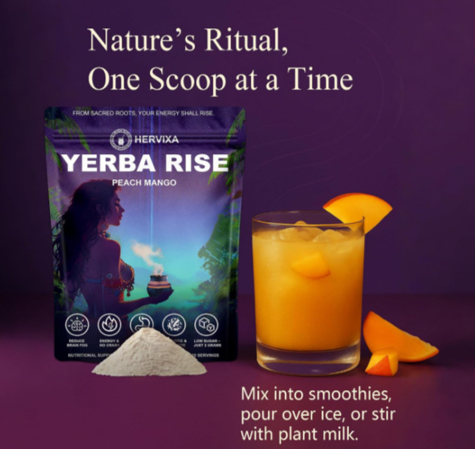 Yerba Mate Peach Mango Energy Tea Powder
