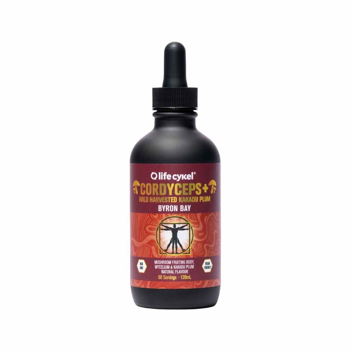 New Life Cykel Cordyceps + Wild Harvested Kakadu Plum 120ml Double Extract