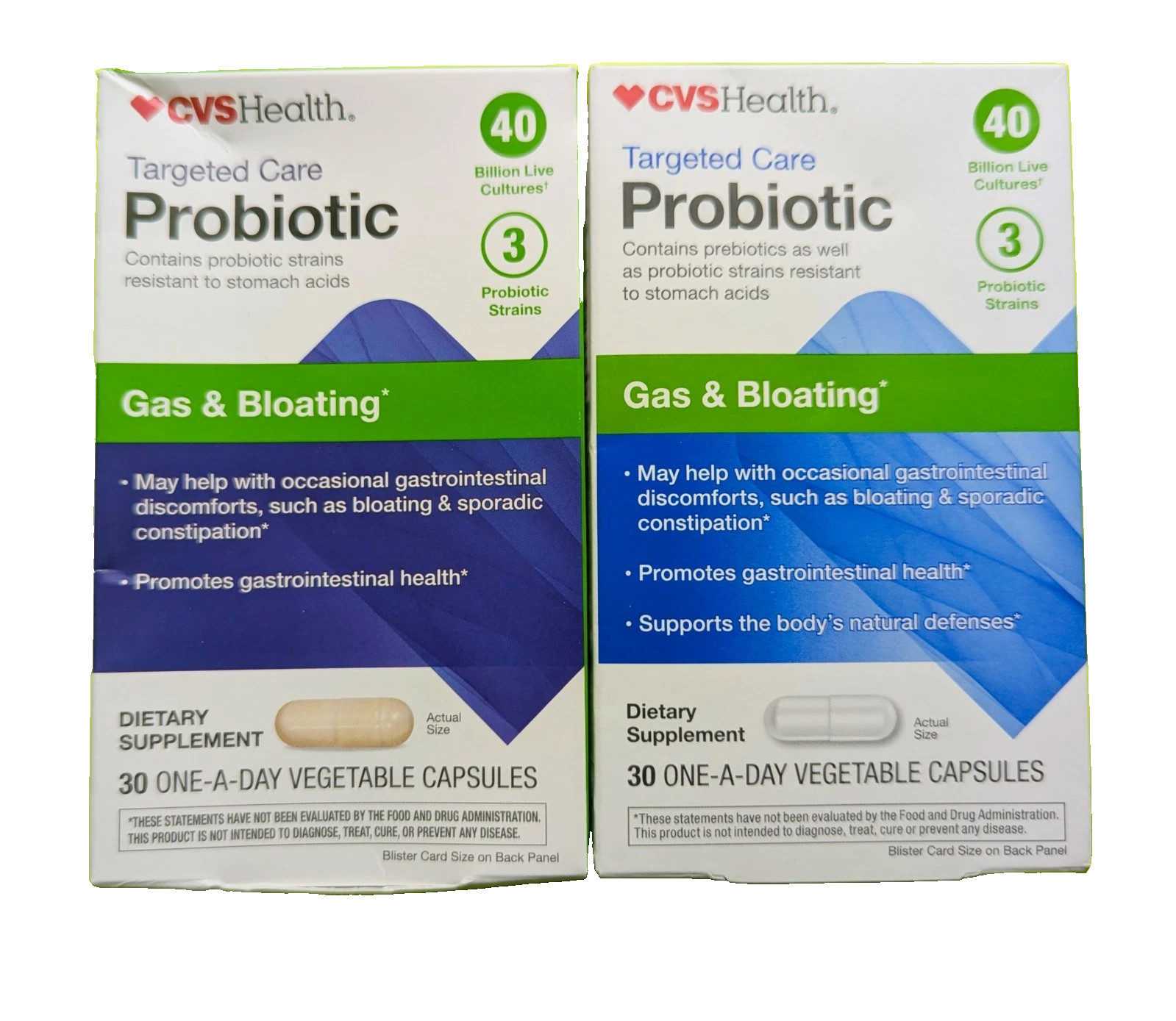 CVS Health Probiotic Gas and Bloating 30 capsules – Lot of 2 EXP 01/27