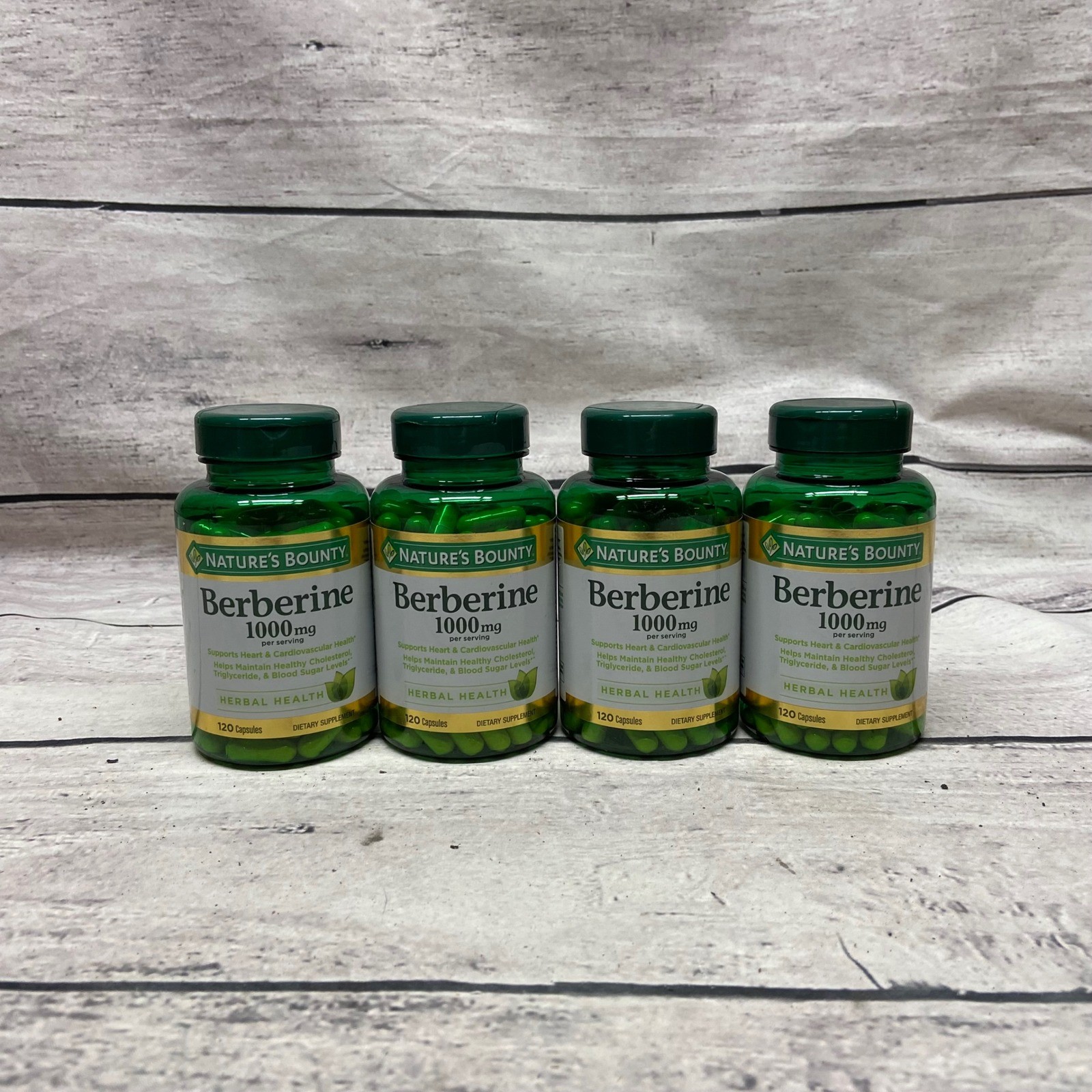 Nature’s Bounty Berberine 1000mg Heart Health 120 Capsules 4 Pack