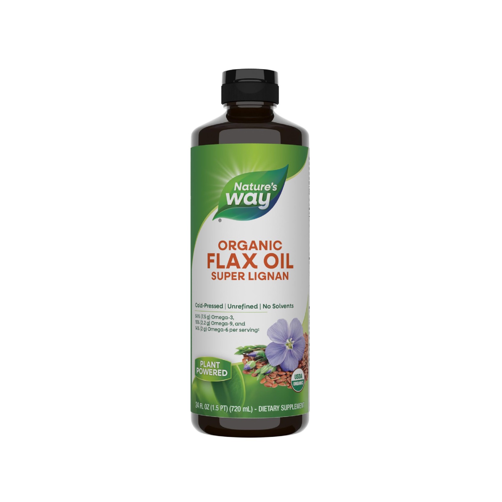 Nature’s Way Organic Flax Oil Super Lignan, 24 Fl Oz (Pack of 1)