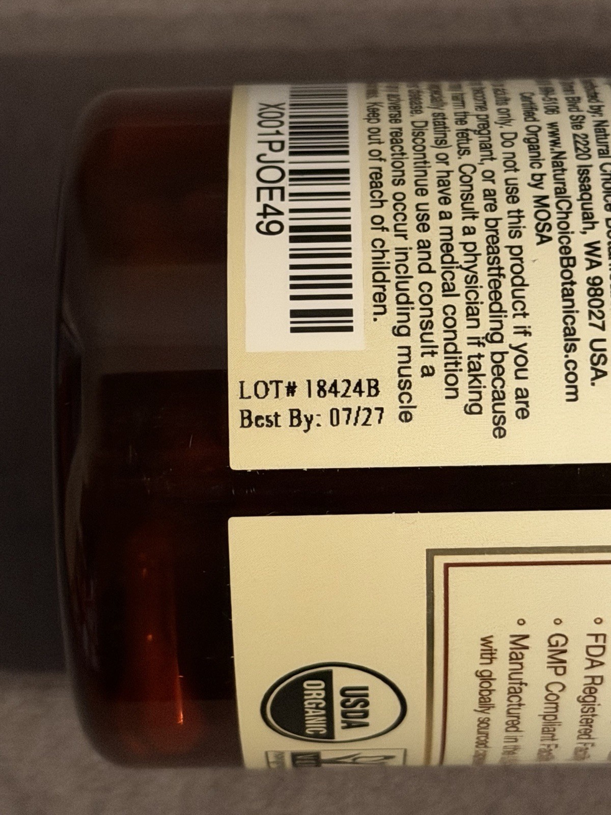 Natural Choice Botanicals Certified Organic Red Yeast 120 Count (Pack of 1)