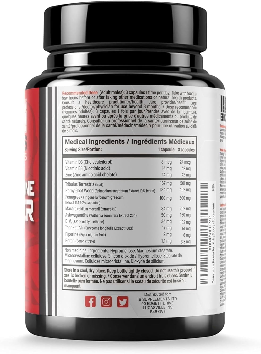 Iron Brothers Testosterone Booster for Men, Male Enhancement, Libido, Energy 90C
