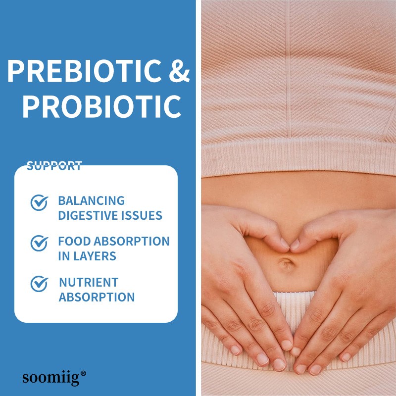 Prebiotic & Probiotic Gummies-Supports Digestive Balance, Bloating Relief 60pcs