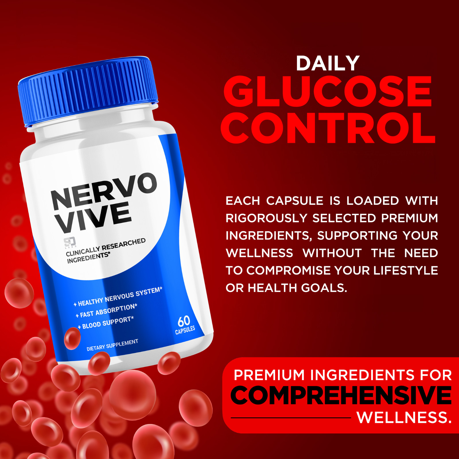 Nervovive Nerve Relief Pills to Support Mobility & Reduce Nerve Aches (1 Pack)