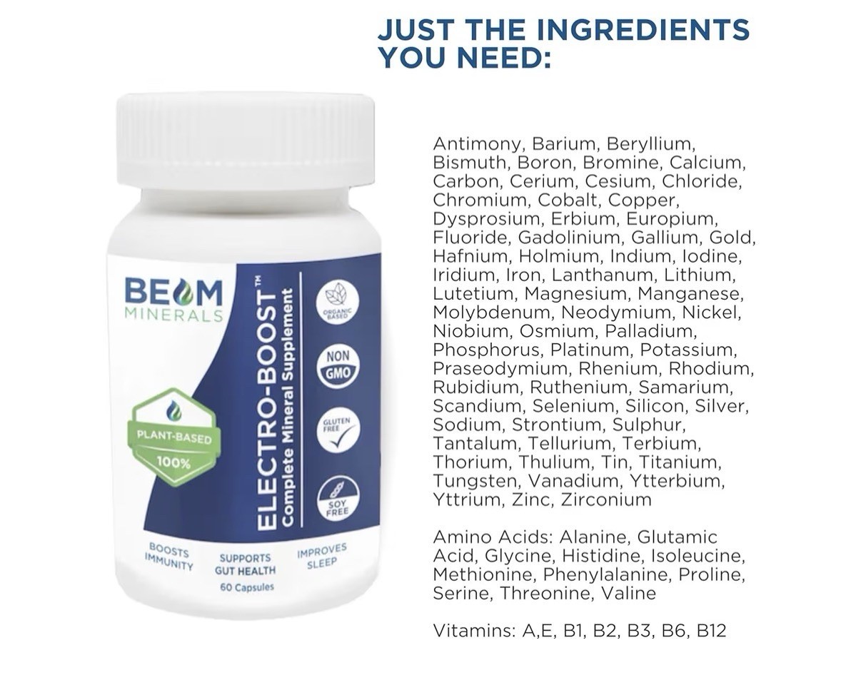 Beam Minerals Electro-Boost Complete Multi-Mineral Boost Immunity Hurt Health