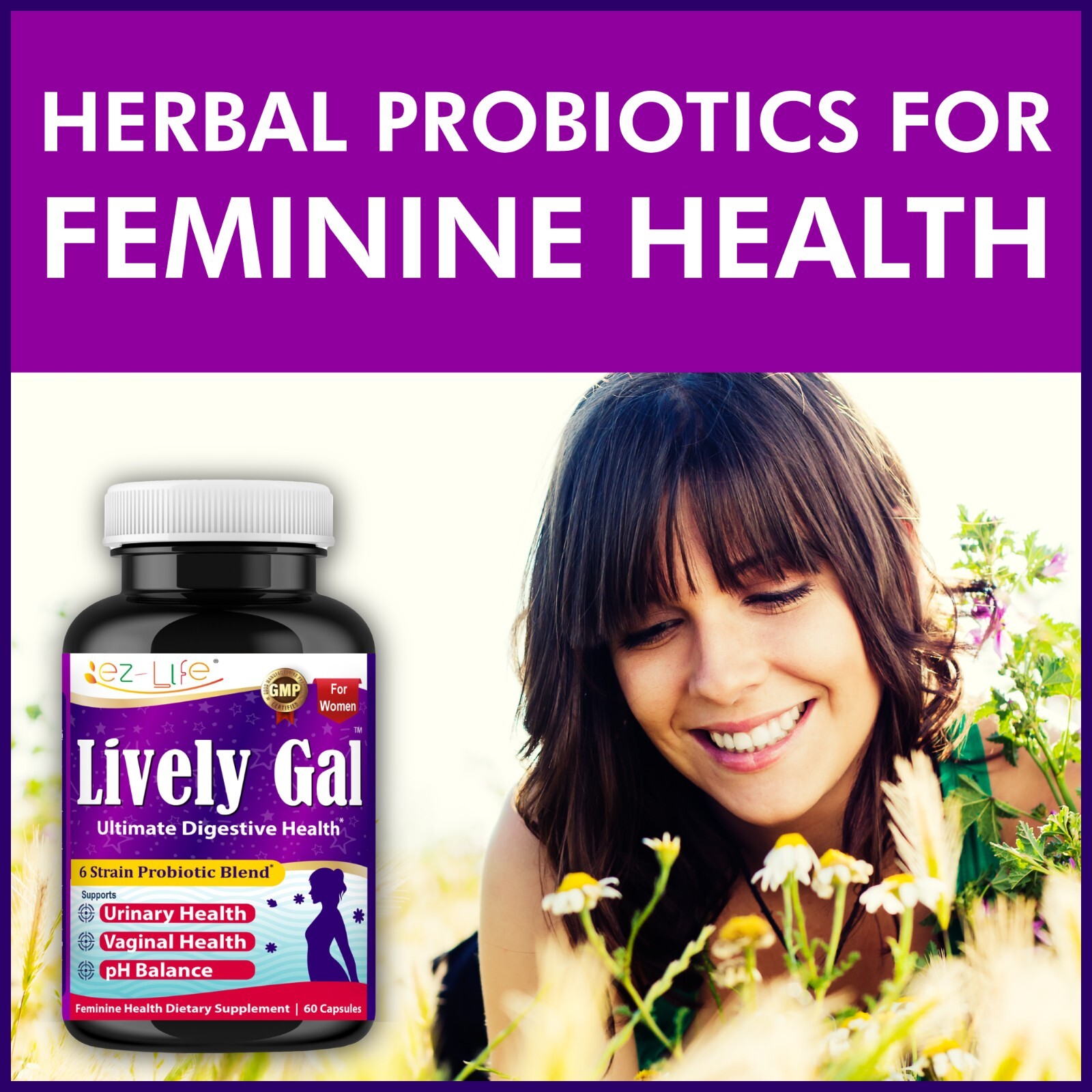 Vaginal Probiotics for Women pH Balance, Vaginal Flora, Support Gut Health & UTI