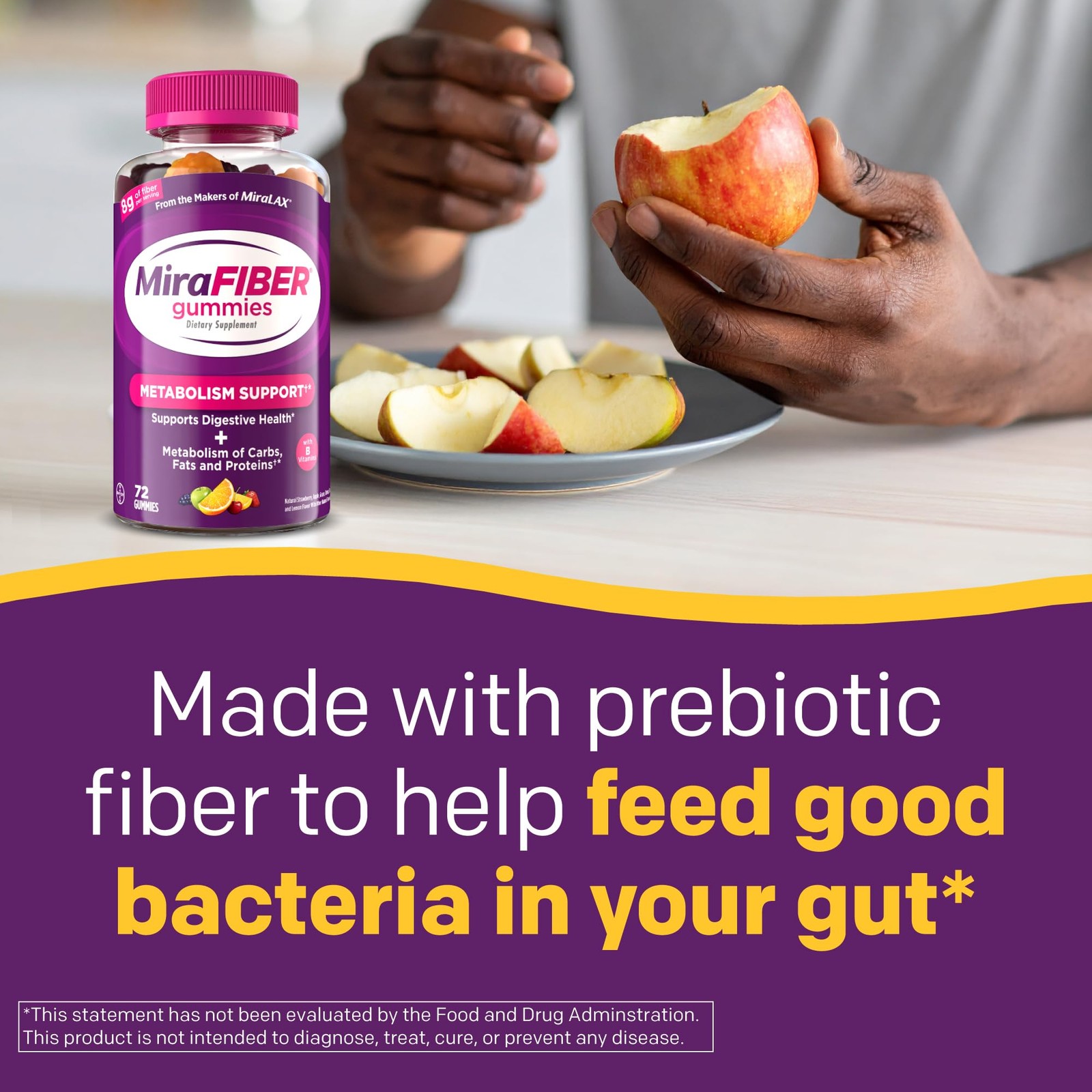 Mirafiber Gummies From The Makers Of Miralax 8G Of Daily Fiber Per Serving