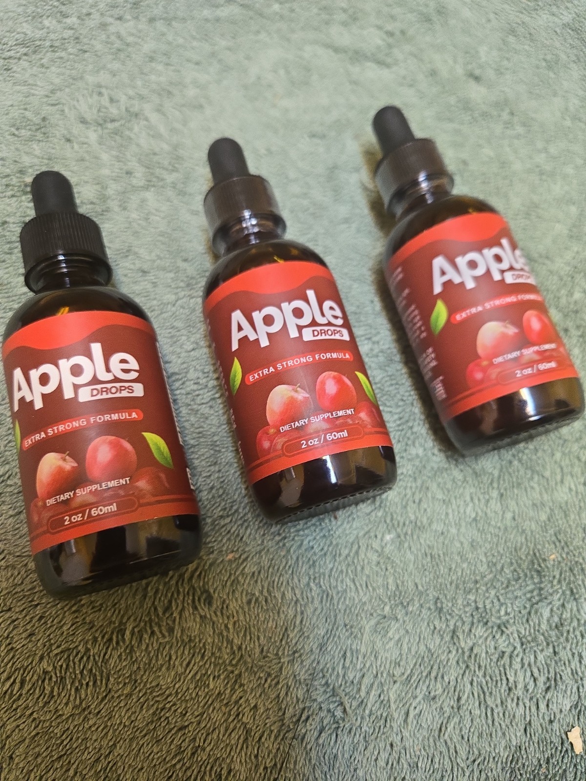 Apple Drops Extra Strong Formula Dietary Supplement 2 oz (Lot of 3)