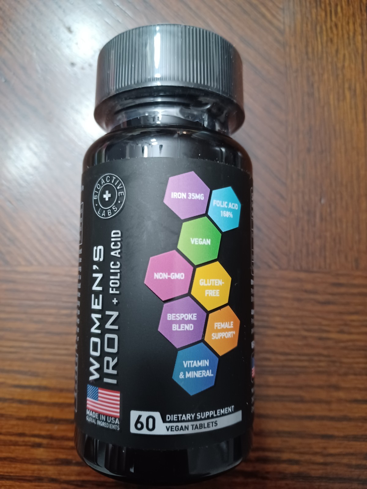 Bioactive Labs Women’s Iron + Folic Acid – Dietary Supplement Gluten Free 60 Tab