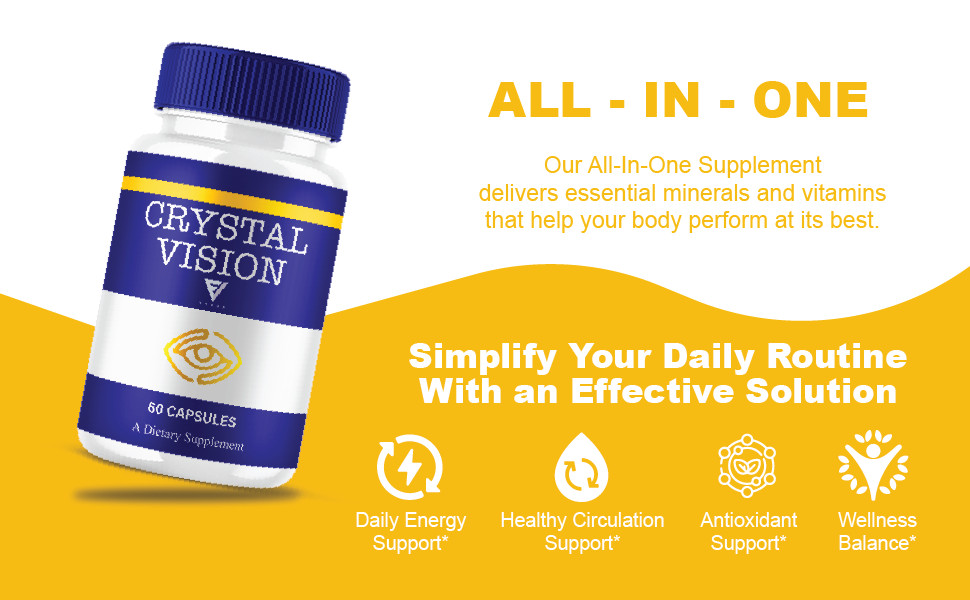 (2 Pack) Crystal Vision Eye Care, Crystal Vision Supplement (120 Capsules)