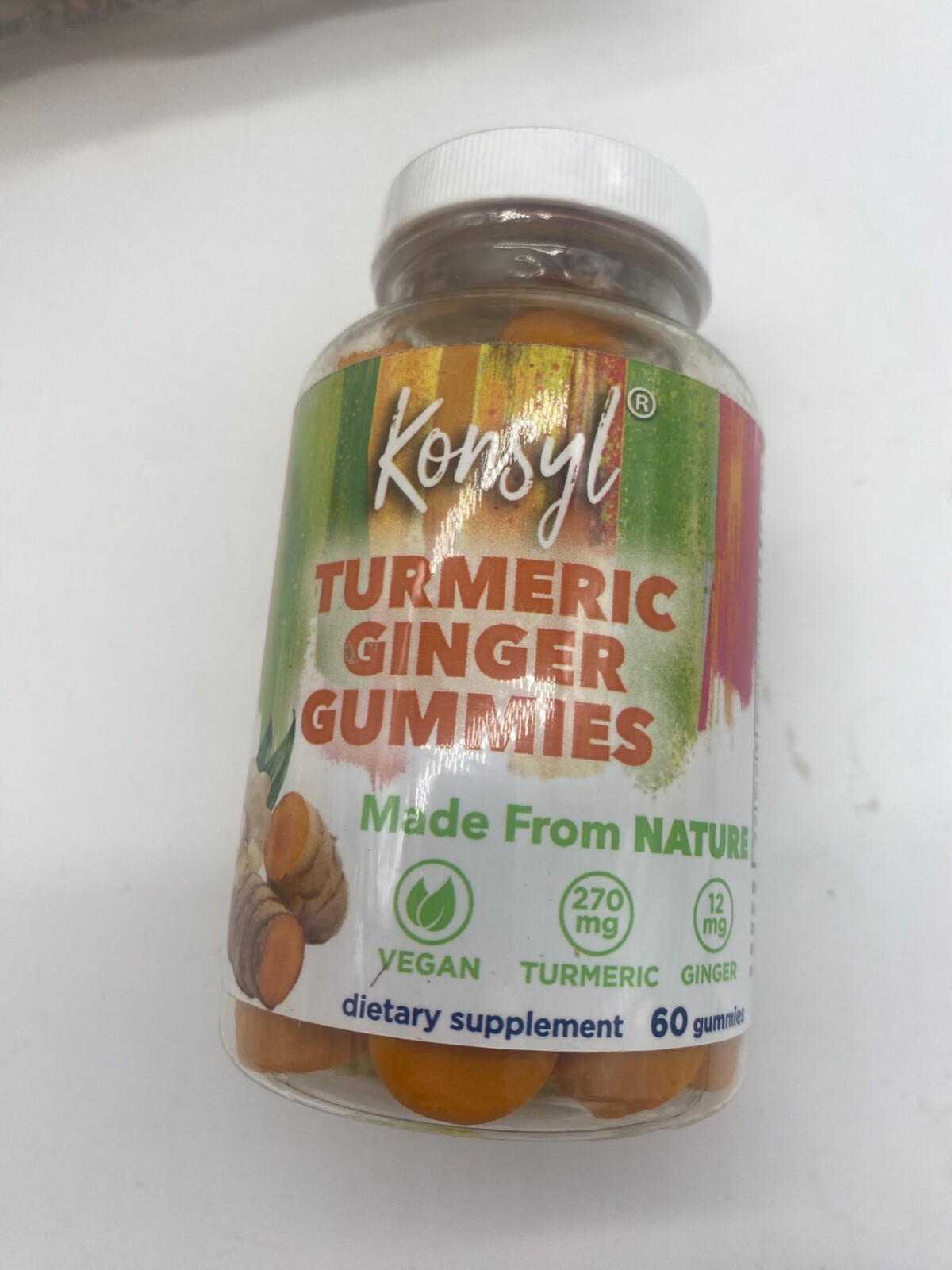 Konsyl Turmeric Ginger Gummies-Helps Support Health-60 CT Best by 2/2027