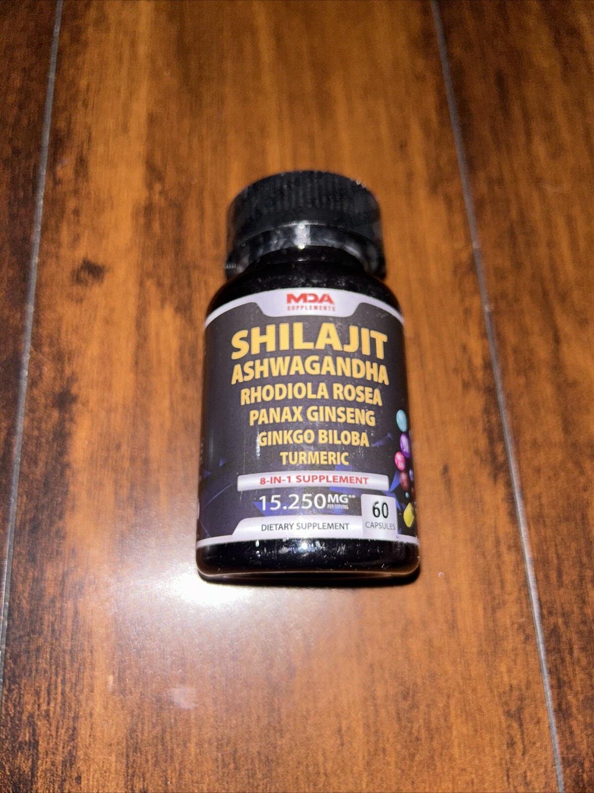MDA Supplements 8-in-1 Supplement – Shilajit/Ashwagandha… – 60 caps – Exp 6/26