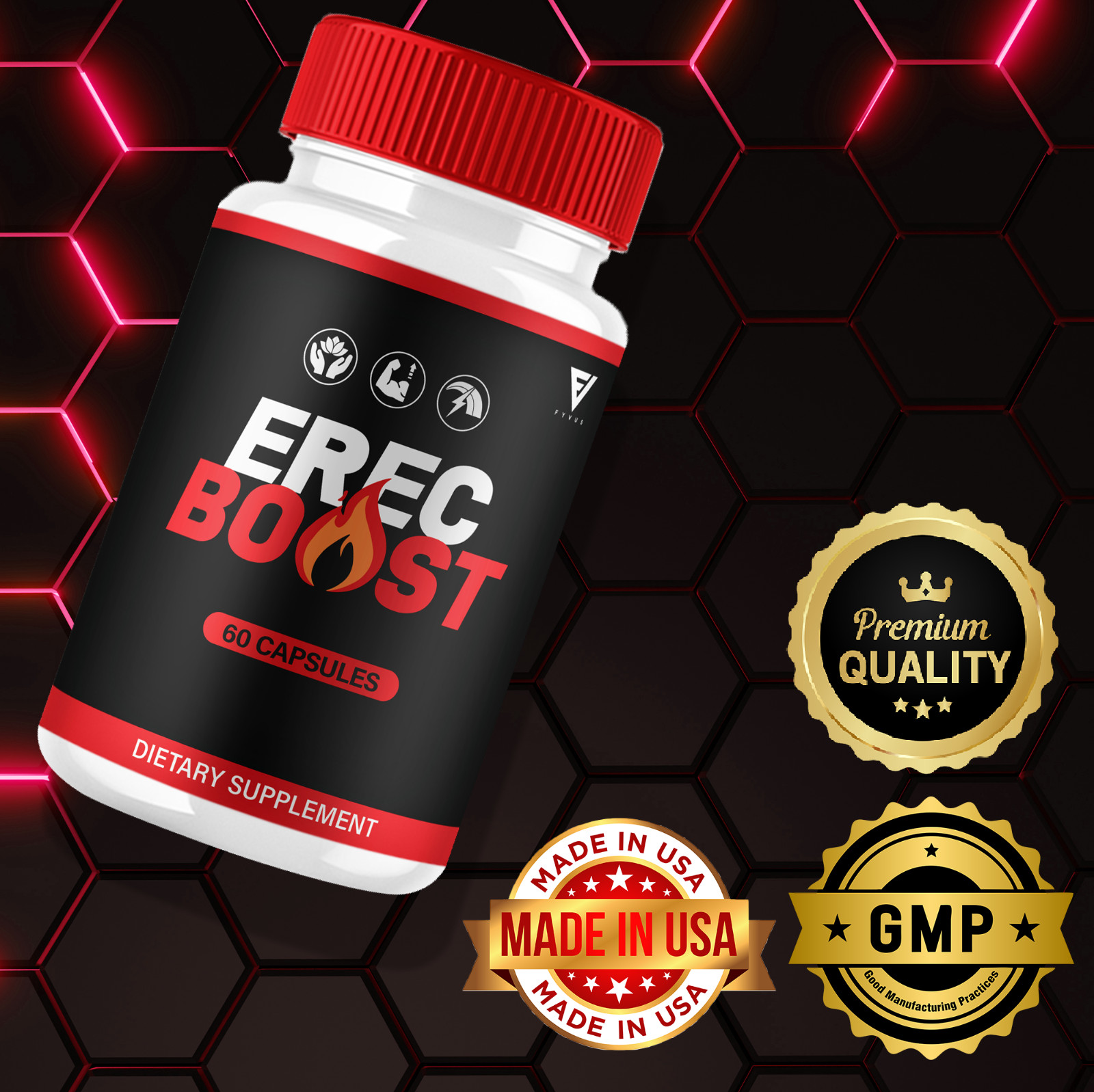 (2 Pack) Erec Boost Pills Erec Booster, Erec Boost High Drive (120 Capsules)