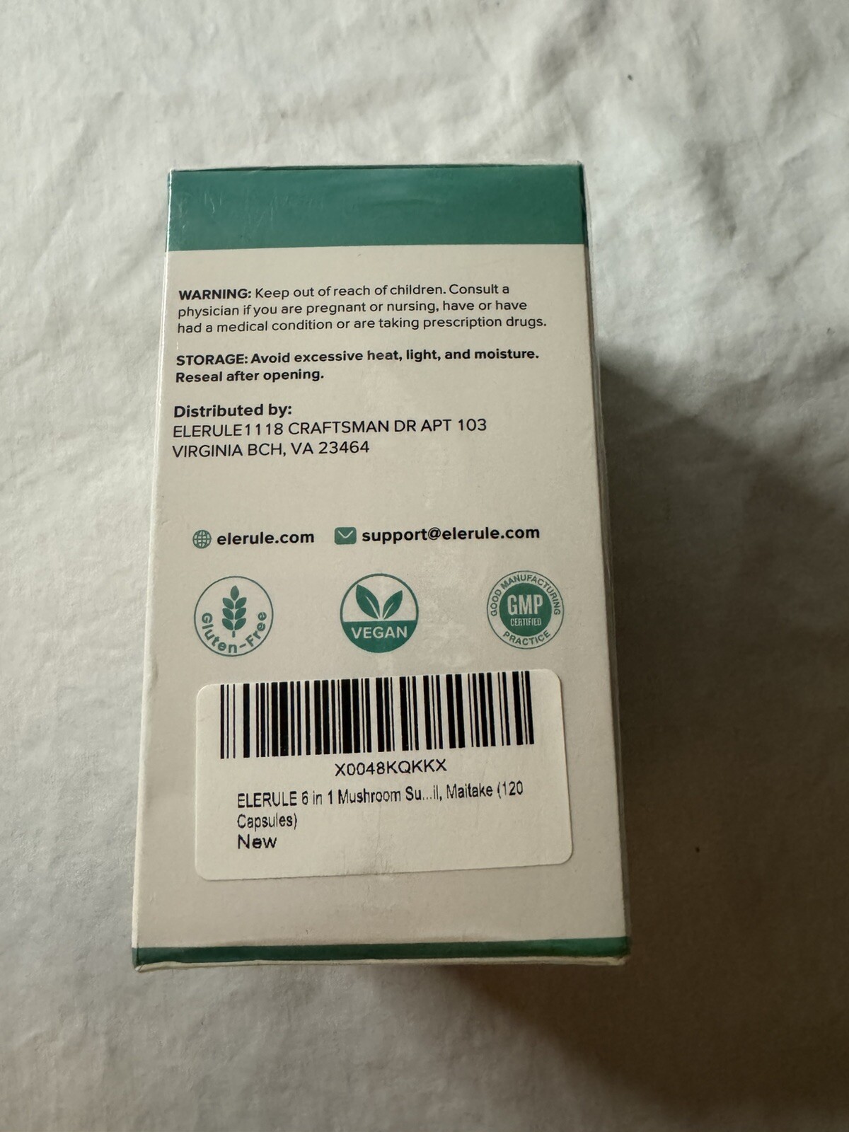 Elerule Mushroom Dietary Supplement Focus Memory 05/2026 Lions Mane Turkey Tail