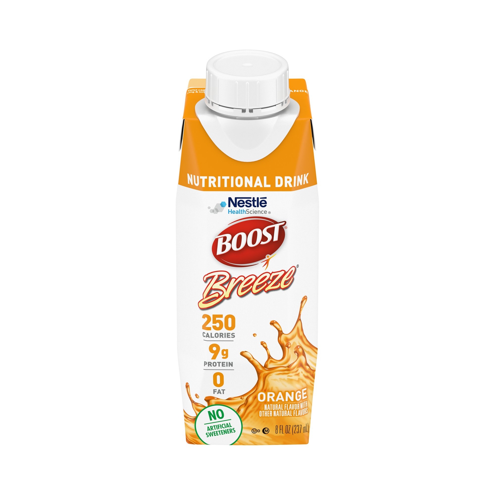 Nestle Boost Breeze Nutritional Drink Orange 8 oz Carton 24 Ct