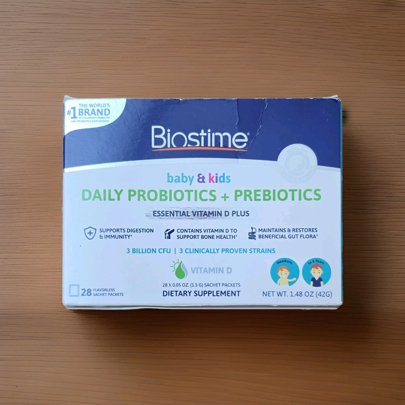 Kids Probiotic + Prebiotic Vitamin D Powder 28 Sachets Flavorless Exp 01/27
