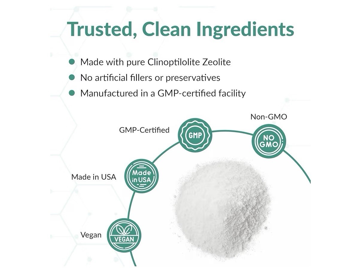 Organic Excellence Zeolite Clinoptilolite Powder Pure Micronized Mineral 500gram