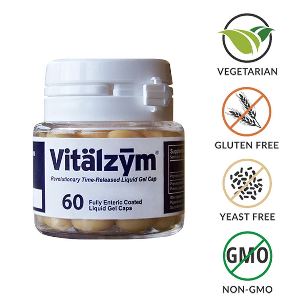 Vitalzym Extra Strength Systemic Enzymes 60 Liquid Gel Caps – World Nutrition