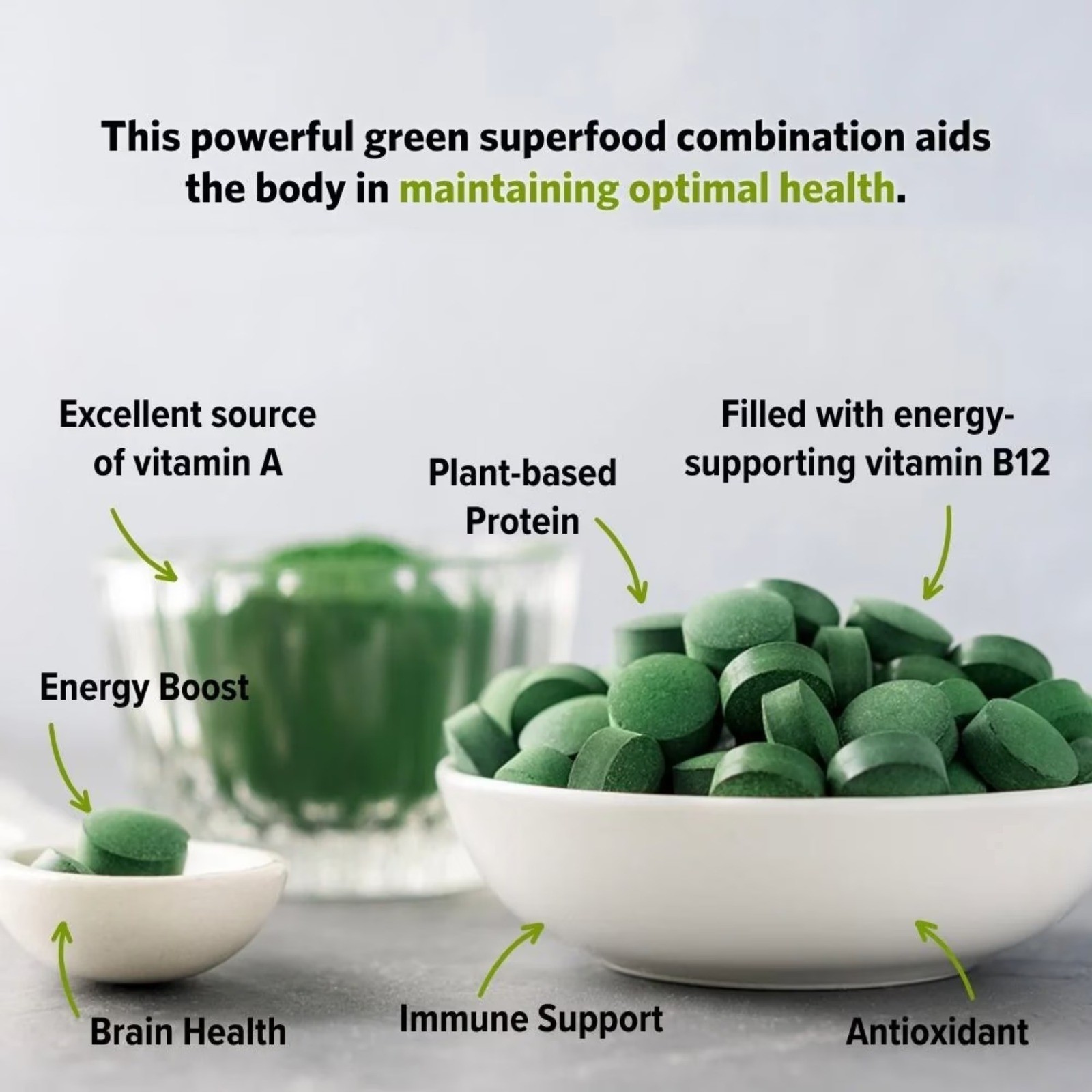 Sunfood Super Algae Tablets Spirulina Chlorella 50/50 Blend 4oz 456ct Vegan