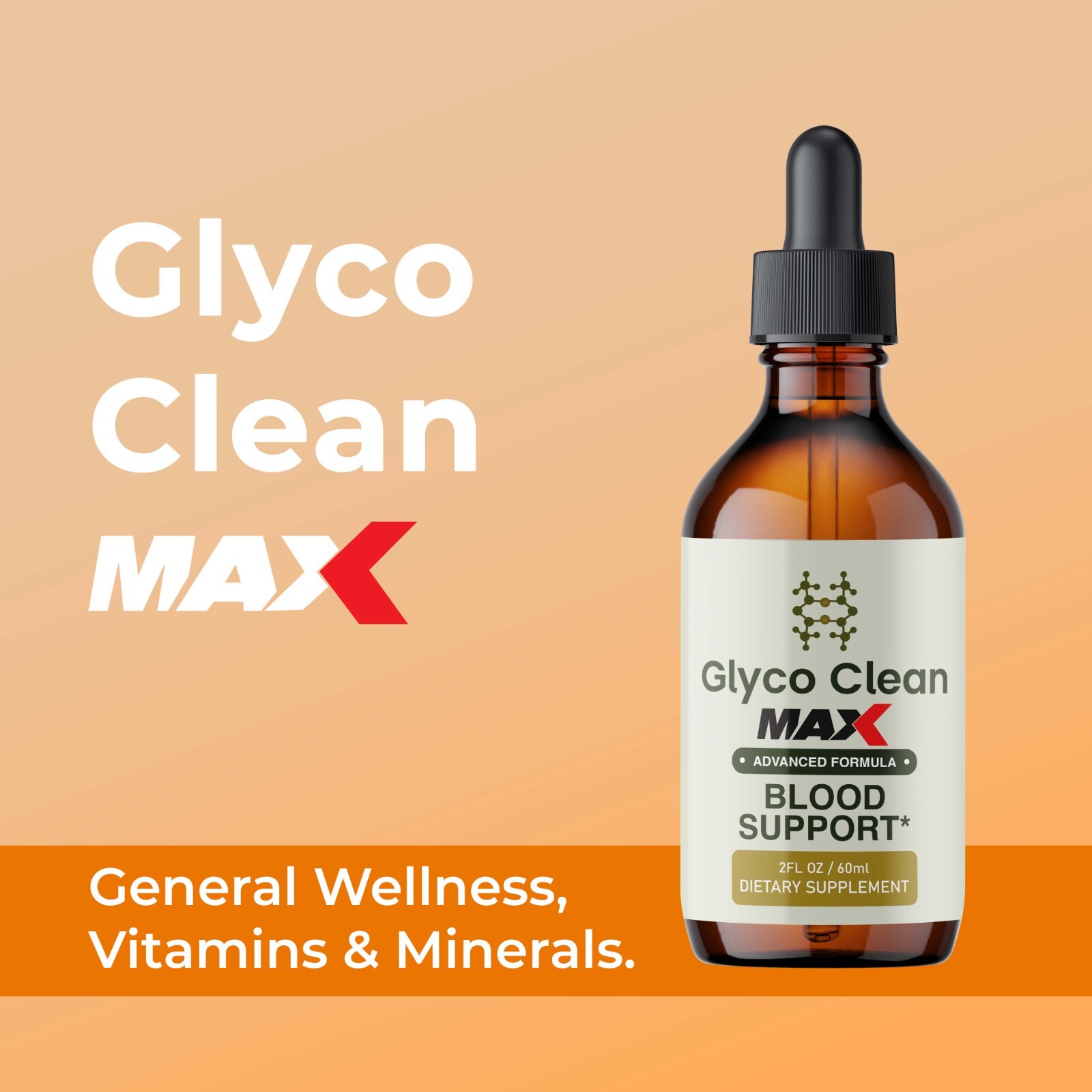 (3 Pack) Glyco Clean Drops Max, Glyco Clean Advanced Formula Glycogen Support