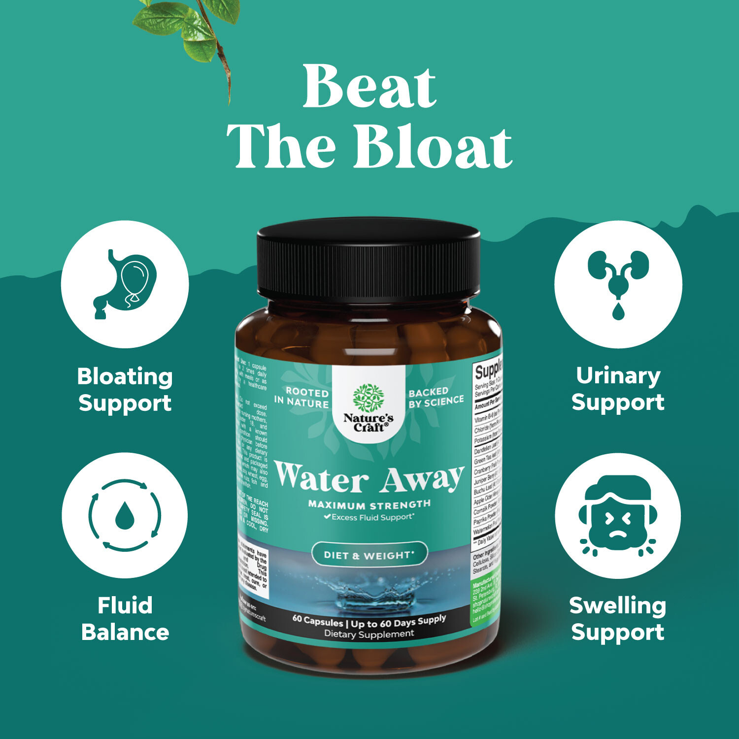 Water Retention Pills for Women and Men – Fast Acting Easy To Take Water Away