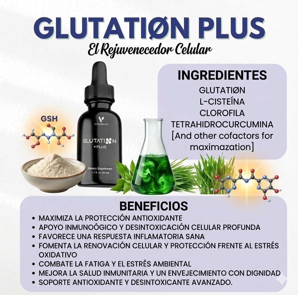 VitalHealth Glutathione Plus Liquid Drops Antioxidant w/ Vitamin C 1.7 fl oz