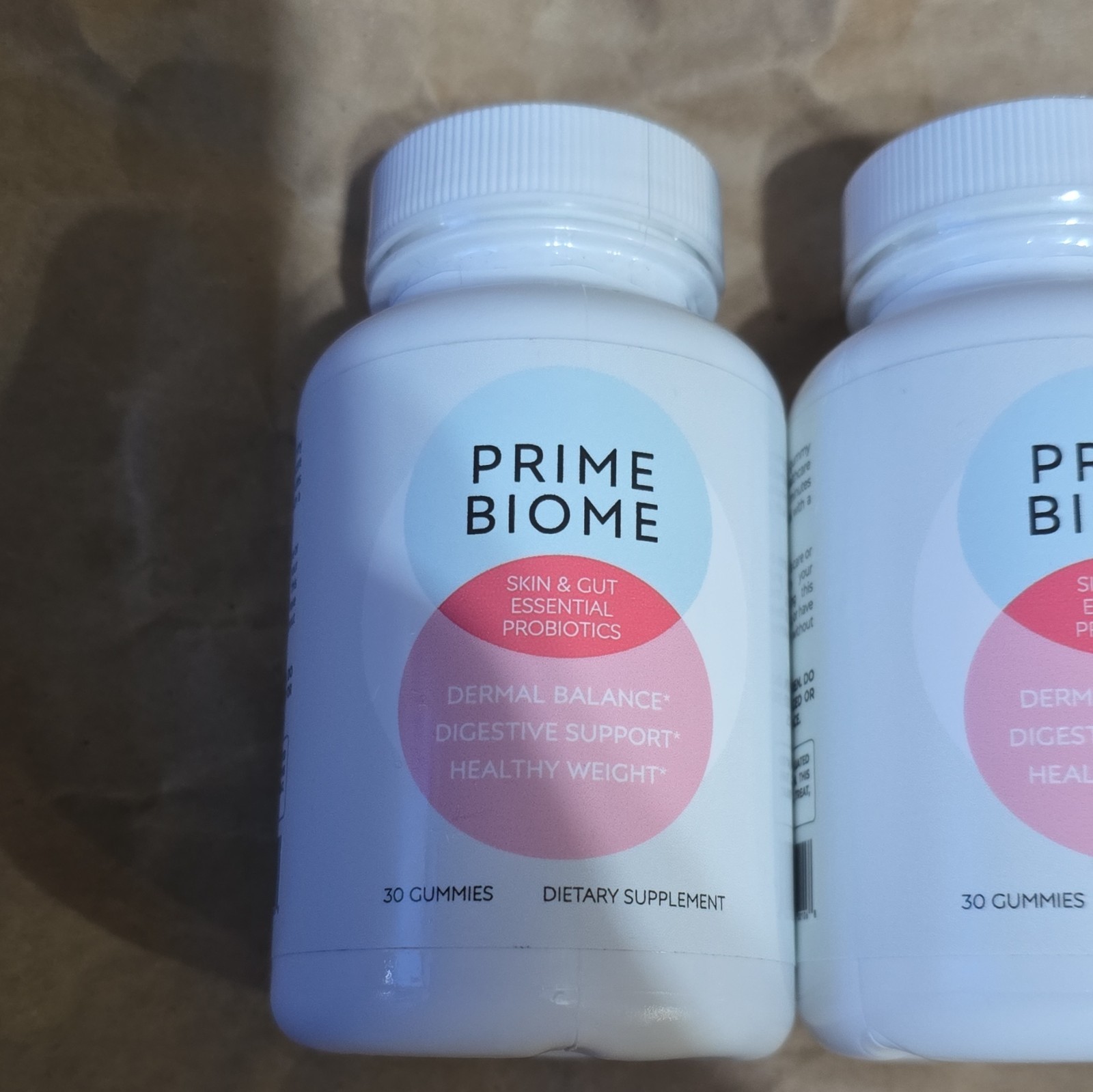 Prime Biome Probiotic Gummies 30 Ct 500M CFU Digestive/Weight Support Exp 04/27