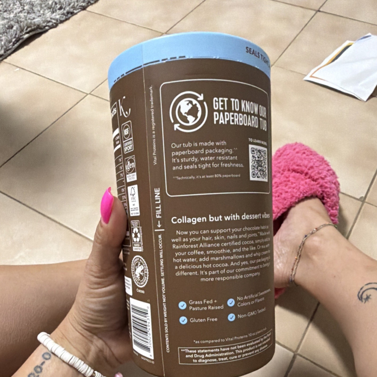 Vital Proteins Collagen Peptides Powder Chocolate 13.5oz Grass Fed Gluten Free