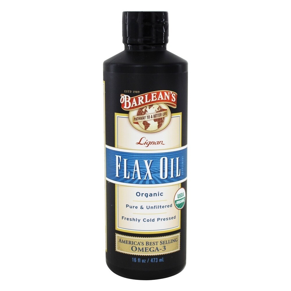 Barlean’s Lignan Flax Oil 100% Organic, 16 Ounces