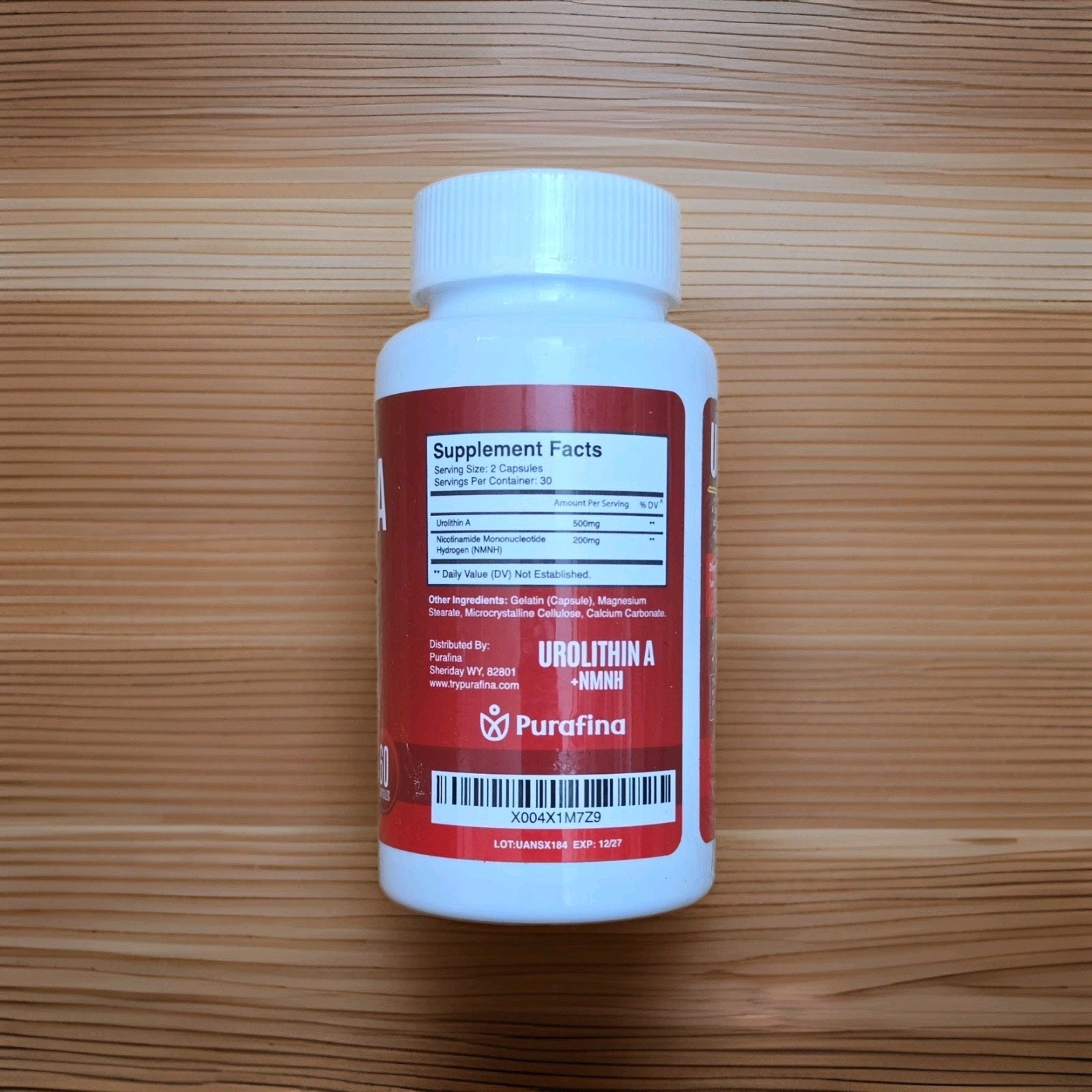 Purafina Urolithin A + NMNH Longevity Support 60 Capsules Made in USA Exp 12/27