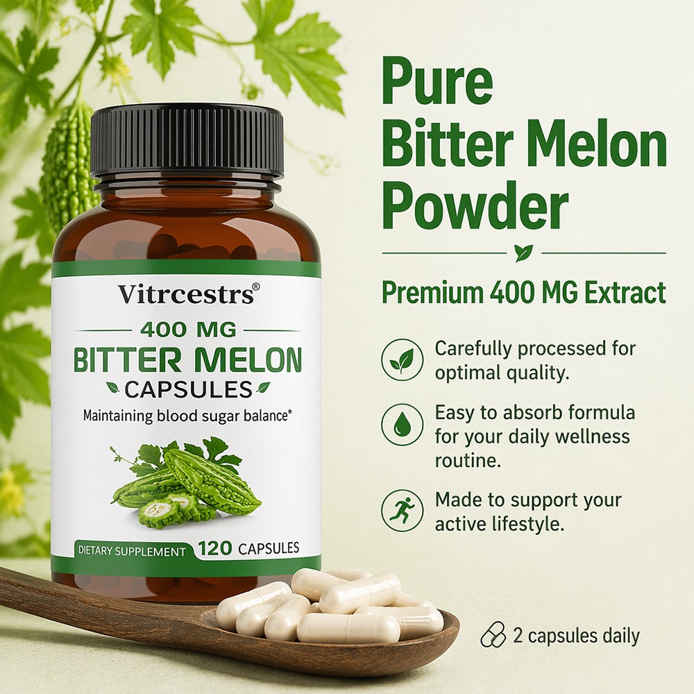 400mg Bitter Melon Cap for Healthy Glucose & Metabolic Energy&Digestive,30~120CT
