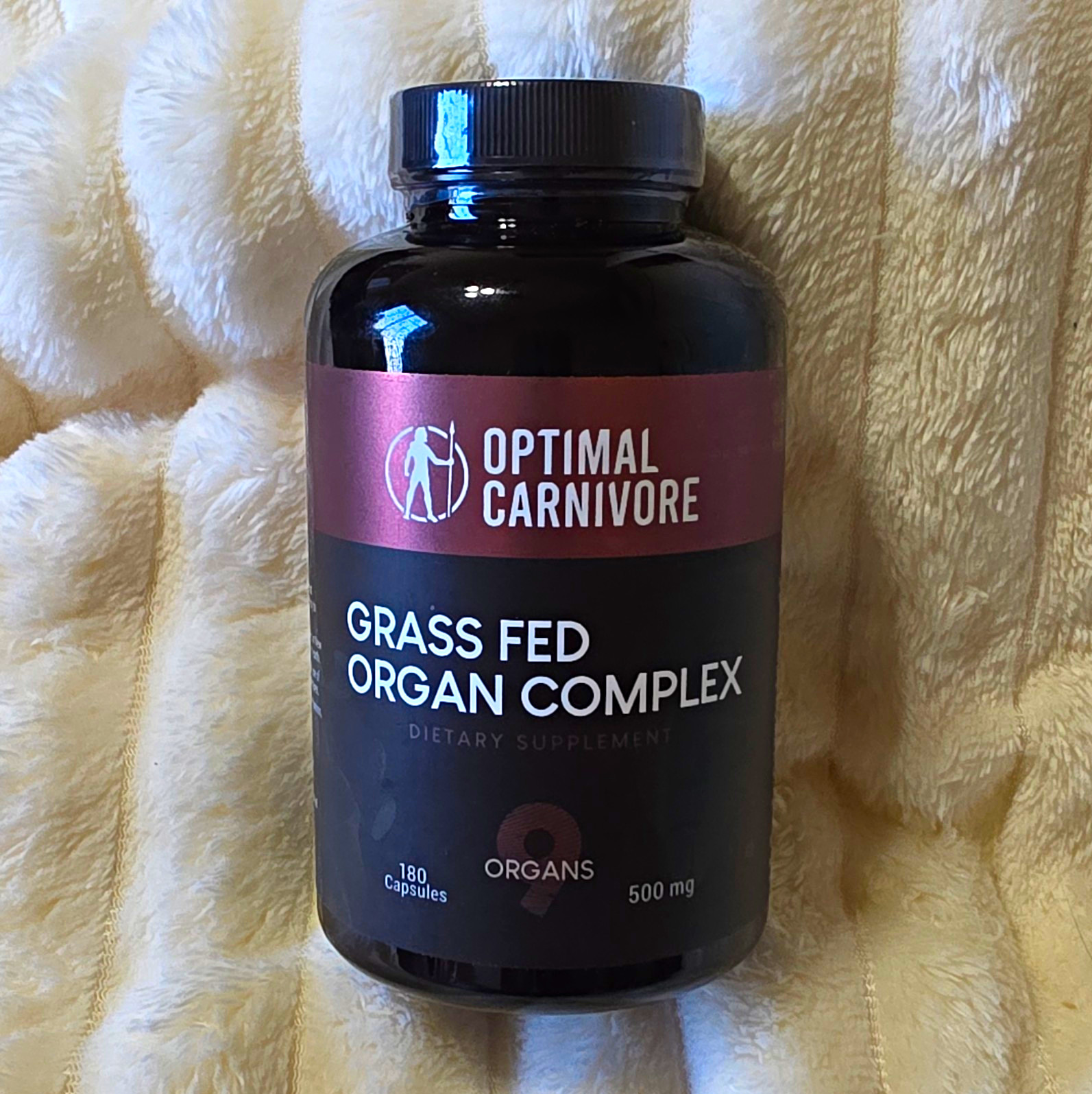 Optimal Carnivore Grass Fed Organ Complex 500mg 180 Capsules Dietary Supplement